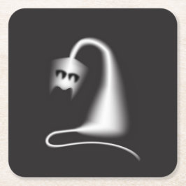 Black ghost cat スクエアペーパーコースター