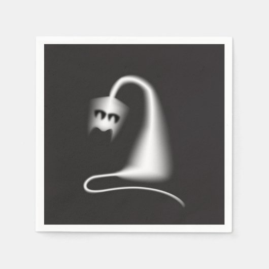 Black ghost cat スタンダードカクテルナプキン (正面)