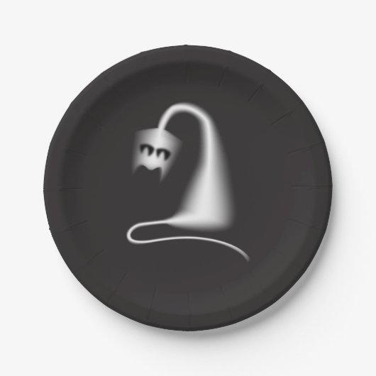 Black ghost cat ペーパープレート (正面)