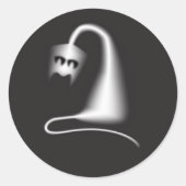 Black ghost cat ラウンドシール (正面)