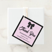 Black Gingham Bow Graduation Party フェイバータグ (インサイチュ)