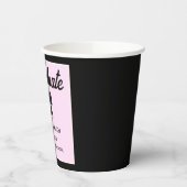 Black Gingham Bow Graduation Party 紙コップ (左)