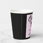 Black Gingham Bow Graduation Party 紙コップ (右)