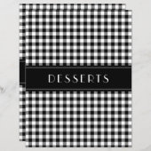 Black Gingham Farmhouse Family Recipe Organizers (正面/裏面)