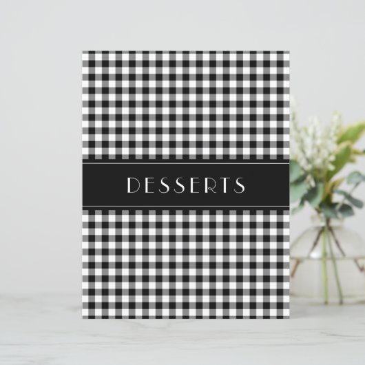 Black Gingham Farmhouse Family Recipe Organizers (スタンド正面)