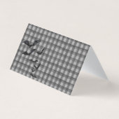 Black Gingham Little Boo Ghost Party Folded Card (裏面)