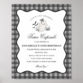 Black Gingham Little Boo Ghost Time Capsule Game ポスター (正面)