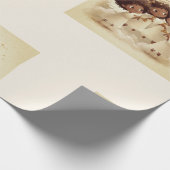 Black Girl Angel Christmas Choir Wrapping Paper 3 ラッピングペーパー (角)