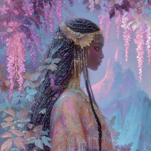 Black Girl Black Queen Fantasy Art Goddess ポスター