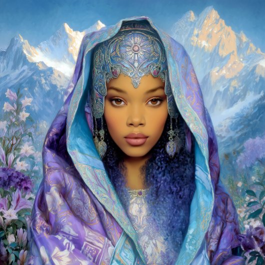 Black Girl Black Queen Fantasy Art Goddess ポスター