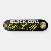 BLACK GIRL FLY スケートボード、7¾" デッキ (横)