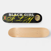BLACK GIRL FLY スケートボード、7¾" デッキ (横)