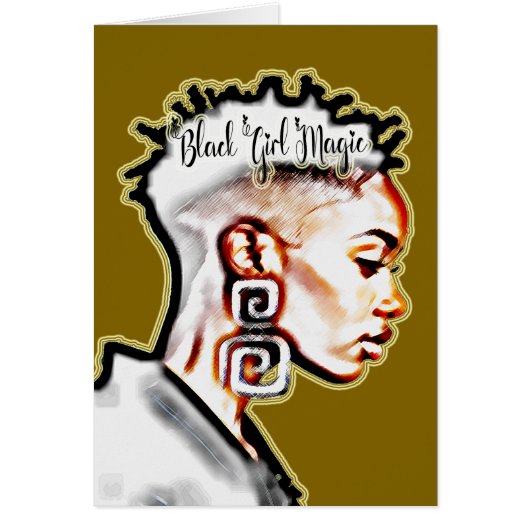 Black Girl Magic • 励ましのメッセージ グリーティングカード (正面)