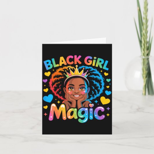 Black Girl Magic African Girl Hbcu  カード (正面)