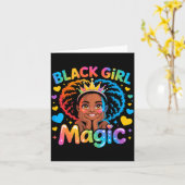 Black Girl Magic African Girl Hbcu  カード (黄色い花)