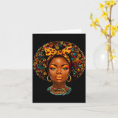 Black Girl Magic Afro Melanin Queen African Americ カード (黄色い花)
