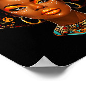 Black Girl Magic Afro Melanin Queen African Americ ポスター (角)