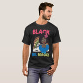 Black Girl Magic Melanin Pride African Afro Queen Tシャツ (正面フル)