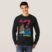 Black Girl Magic Melanin Pride African Afro Queen  Tシャツ (正面フル)