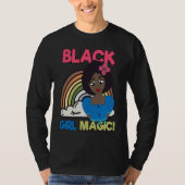Black Girl Magic Melanin Pride African Afro Queen Tシャツ (正面)