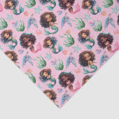 Black Girl Mermaid Birthday Tissue Paper in Pink 薄葉紙 (詳細)