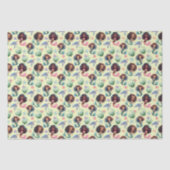 Black Girl Mermaid Birthday Tissue Paper in Yellow 薄葉紙 (正面)