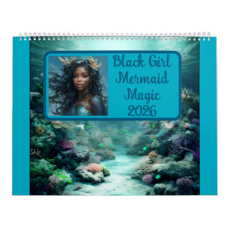 Black Girl Mermaid Magic 2026 カレンダー