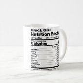 Black Girl Nutritional Facts Black Girl Nutrition コーヒーマグカップ (正面右)