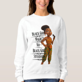 Black Girl Standard,Afro Modern,Pixarstyle 3d スウェットシャツ