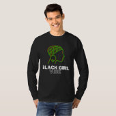 Black Girl Vibe  Magic Melanin Queen African Ameri Tシャツ (正面フル)