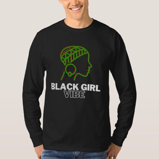 Black Girl Vibe  Magic Melanin Queen African Ameri Tシャツ (正面)