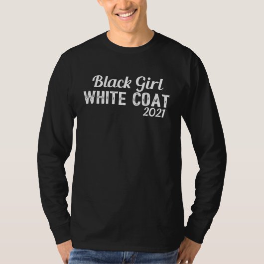 Black Girl White Coat Tシャツ (正面)