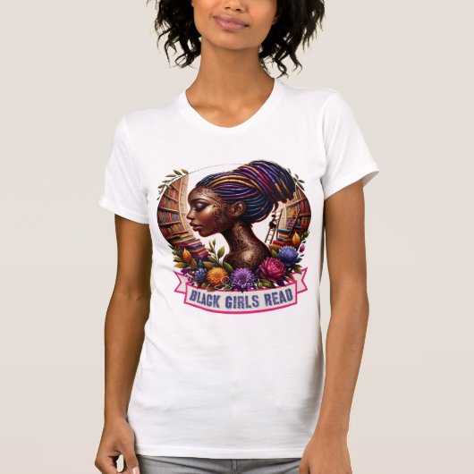 Black Girls Read | 女性用Bella+Canva Tシャツ (正面)