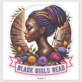 Black Girls Read | 14x14 カットステッカーシート シール