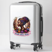 Black Girls Read | 14x14 Kiss-Cut Sticker Sheet シール (スーツケース)