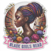 Black Girls Read | 14x14 Kiss-Cut Sticker Sheet シール (正面)