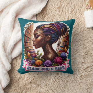 Black Girls Read | 16x16 アクセントスローピロー クッション
