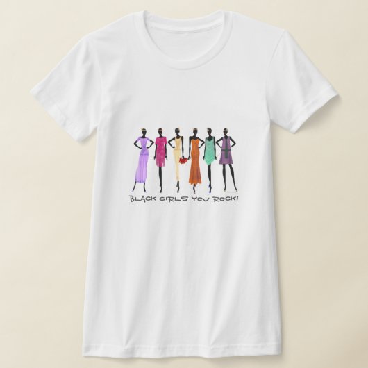 Black Girls You Rock  Tシャツ (レイダウン)