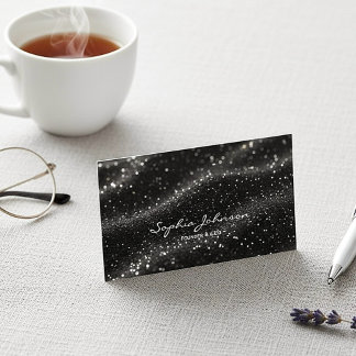 Black glitter Business Card 名刺