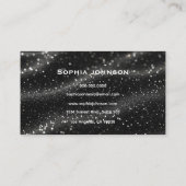 Black glitter Business Card 名刺 (裏面)