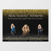 Black Glitter Models Dresses Boutique Decor ウィンドウサイン (シート)