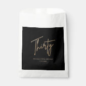 Black & Gold 30th Birthday Party フェイバーバッグ (正面)