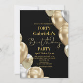 Black Gold 40th Birthday   招待状 (正面)
