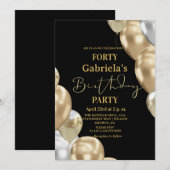 Black Gold 40th Birthday   招待状 (正面/裏面)