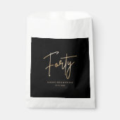 Black & Gold 40th Birthday Party フェイバーバッグ (正面)