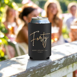 Black & Gold 40th Birthday Party 缶クーラー