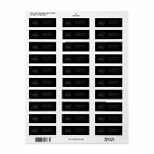 Black Gold 40th Birthday Return Address Label ラベル (フルシート)