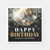 Black Gold 50th Birthday Party スタンダードカクテルナプキン (正面)