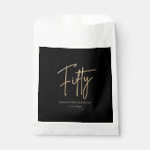 Black & Gold 50th Birthday Party フェイバーバッグ (正面)