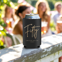 Black & Gold 50th Birthday Party 缶クーラー
